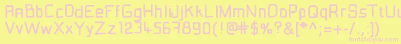 Fil2 Font – Pink Fonts on Yellow Background