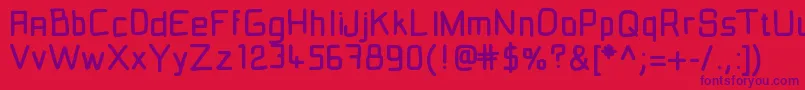 Czcionka Fil2 – fioletowe czcionki na czerwonym tle