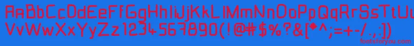 Czcionka Fil2 – czerwone czcionki na niebieskim tle