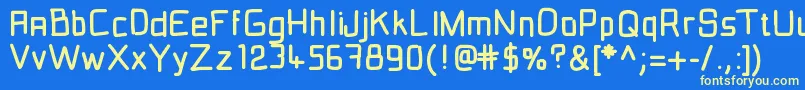 Fil2 Font – Yellow Fonts on Blue Background