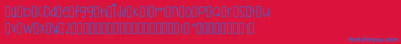 Multicoloredbutterflies Font – Blue Fonts on Red Background