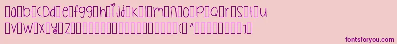 Multicoloredbutterflies Font – Purple Fonts on Pink Background