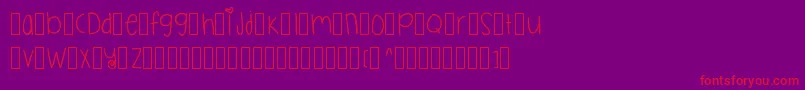 Multicoloredbutterflies Font – Red Fonts on Purple Background