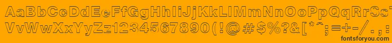 Ntoutline Font – Black Fonts on Orange Background