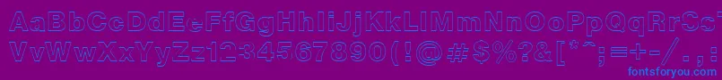 Ntoutline Font – Blue Fonts on Purple Background