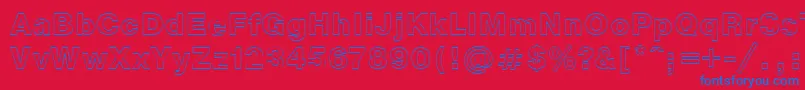 Ntoutline Font – Blue Fonts on Red Background