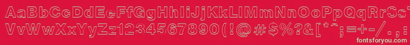 Ntoutline Font – Green Fonts on Red Background