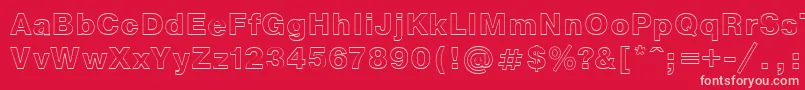 Ntoutline Font – Pink Fonts on Red Background