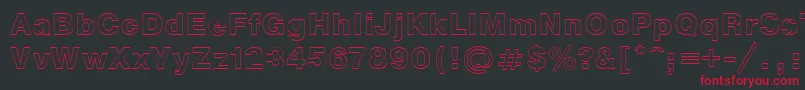 Ntoutline Font – Red Fonts on Black Background