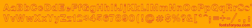 Police Ntoutline – polices rouges sur fond orange