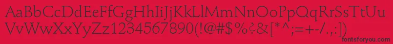 StempelschneidlerstdLight Font – Black Fonts on Red Background