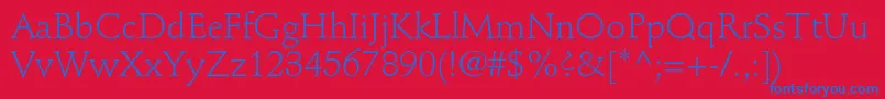 StempelschneidlerstdLight Font – Blue Fonts on Red Background