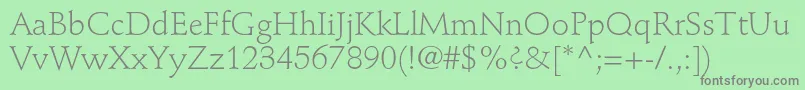 StempelschneidlerstdLight Font – Gray Fonts on Green Background