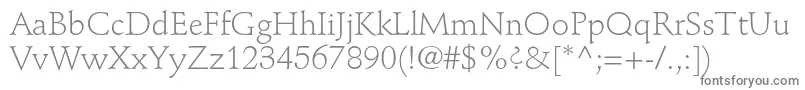 Шрифт StempelschneidlerstdLight – серые шрифты на белом фоне