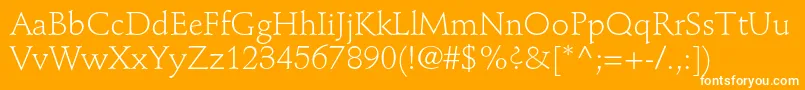 StempelschneidlerstdLight Font – White Fonts on Orange Background