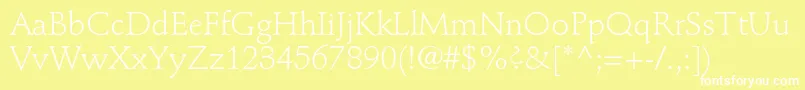 StempelschneidlerstdLight Font – White Fonts on Yellow Background