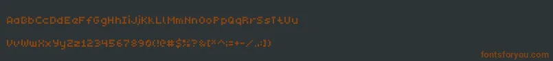 Fonte Monobit – fontes marrons em um fundo preto