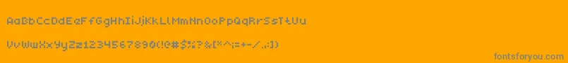 フォントMonobit – オレンジの背景に灰色の文字