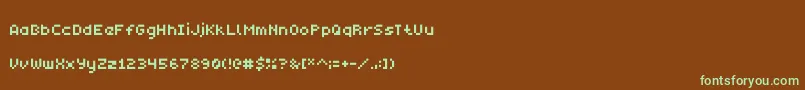 Шрифт Monobit – зелёные шрифты на коричневом фоне