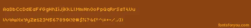 Подробнее о шрифте Monobit Шрифт Monobit – оранжевые шрифты на коричневом фоне