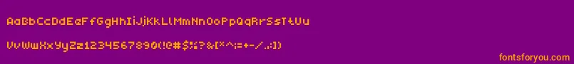 Fonte Monobit – fontes laranjas em um fundo violeta