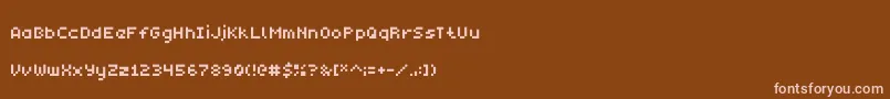 フォントMonobit – 茶色の背景にピンクのフォント