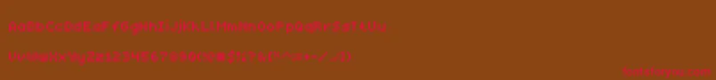 Monobit Font – Red Fonts on Brown Background