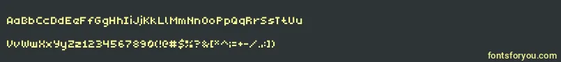 Fonte Monobit – fontes amarelas em um fundo preto