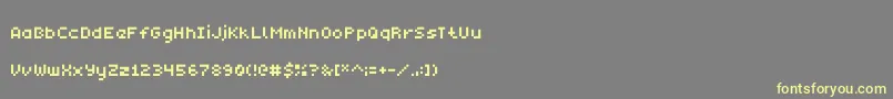 フォントMonobit – 黄色のフォント、灰色の背景