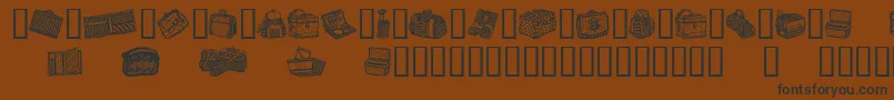 Fonte BagsAndStuff – fontes pretas em um fundo marrom