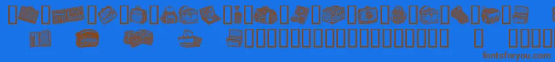 BagsAndStuff Font – Brown Fonts on Blue Background