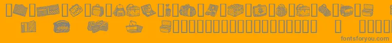 Fonte BagsAndStuff – fontes cinzas em um fundo laranja