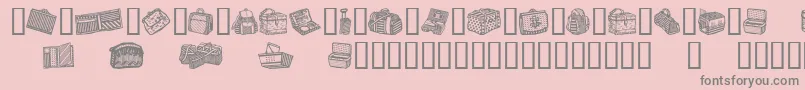 BagsAndStuff Font – Gray Fonts on Pink Background