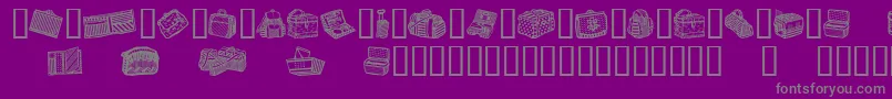 Więcej informacji o czcionce BagsAndStuff Czcionka BagsAndStuff – szare czcionki na fioletowym tle