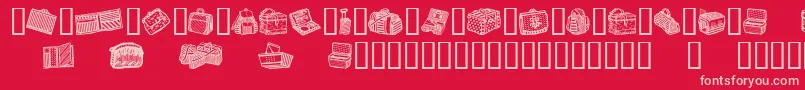 En savoir plus sur la police BagsAndStuff Police BagsAndStuff – polices roses sur fond rouge