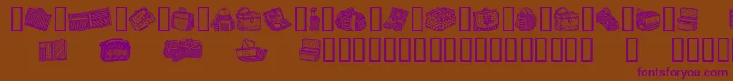 BagsAndStuff Font – Purple Fonts on Brown Background
