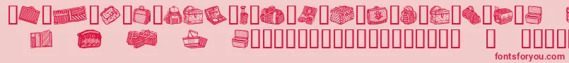 Weitere Informationen zur BagsAndStuff-Schriftart BagsAndStuff-Schriftart – Rote Schriften auf rosa Hintergrund