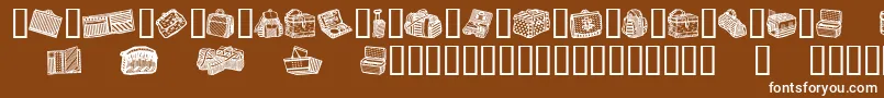 Подробнее о шрифте BagsAndStuff Шрифт BagsAndStuff – белые шрифты на коричневом фоне