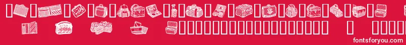 BagsAndStuff Font – White Fonts on Red Background