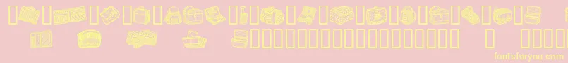 BagsAndStuff Font – Yellow Fonts on Pink Background