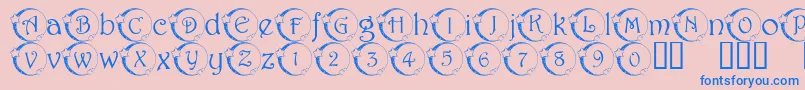 101StarLitNght Font – Blue Fonts on Pink Background