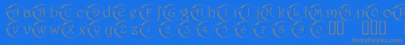 101StarLitNght Font – Gray Fonts on Blue Background