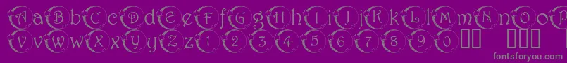 101StarLitNght-Schriftart – Graue Schriften auf violettem Hintergrund