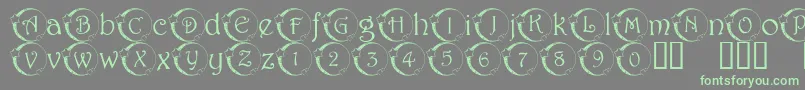 101StarLitNght-fontti – vihreät fontit harmaalla taustalla