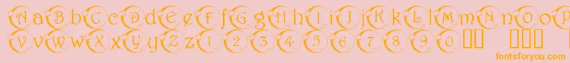 101StarLitNght Font – Orange Fonts on Pink Background