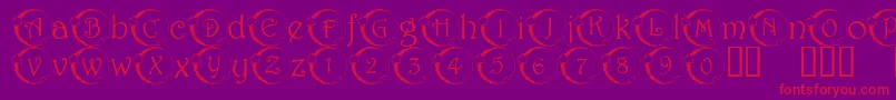 101StarLitNght Font – Red Fonts on Purple Background