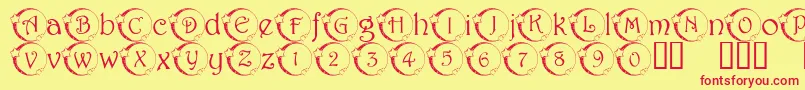 101StarLitNght-fontti – punaiset fontit keltaisella taustalla
