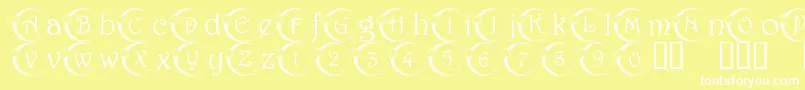 フォント101StarLitNght – 黄色い背景に白い文字