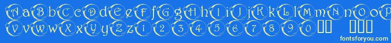 101StarLitNght-fontti – keltaiset fontit sinisellä taustalla