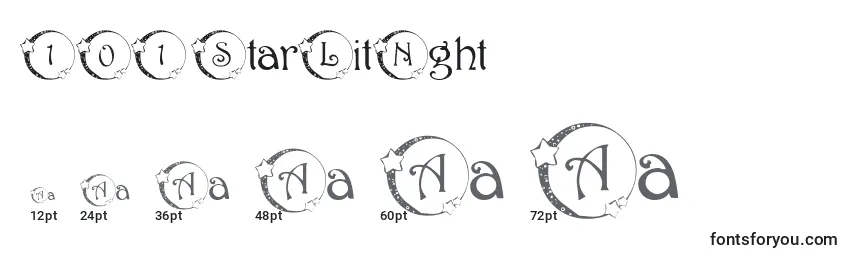 101StarLitNght Font Sizes